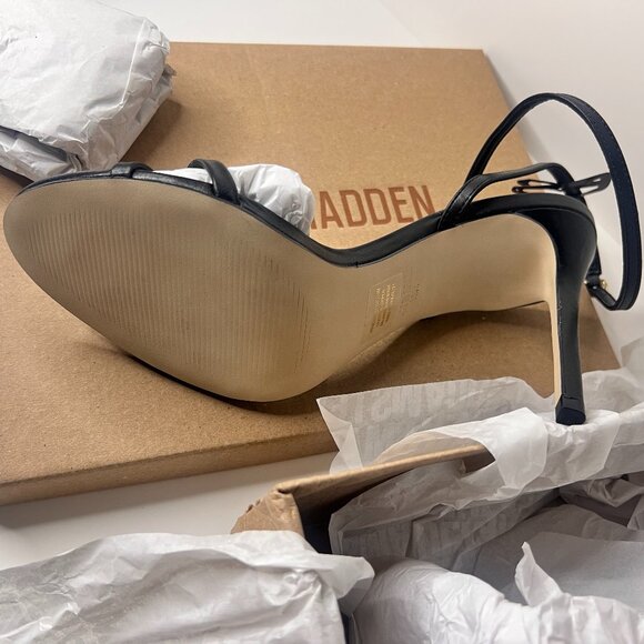 Steve Madden Black Strappy Stiletto Heels – Women’s Size 10 – Ankle Strap Sandal - Picture 5 of 14